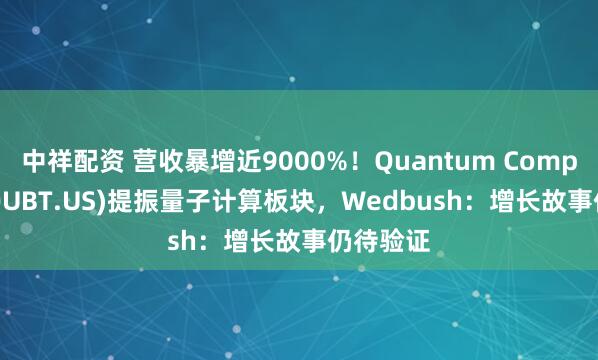 中祥配资 营收暴增近9000%！Quantum Computing(QUBT.US)提振量子计算板块，Wedbush：增长故事仍待验证